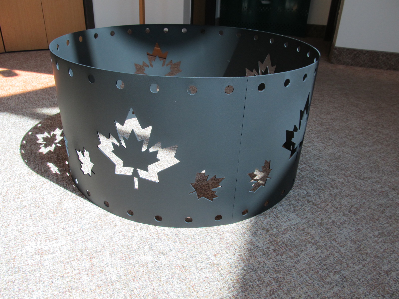 Fire Pit with Maple Leaf